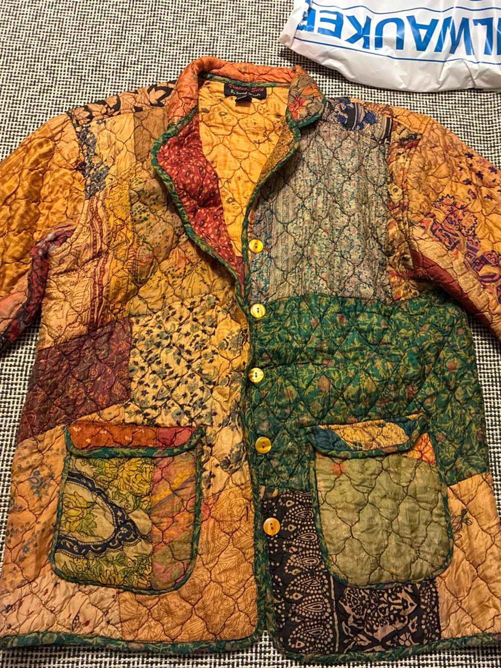 Patchwork Quilted Silk Jacket